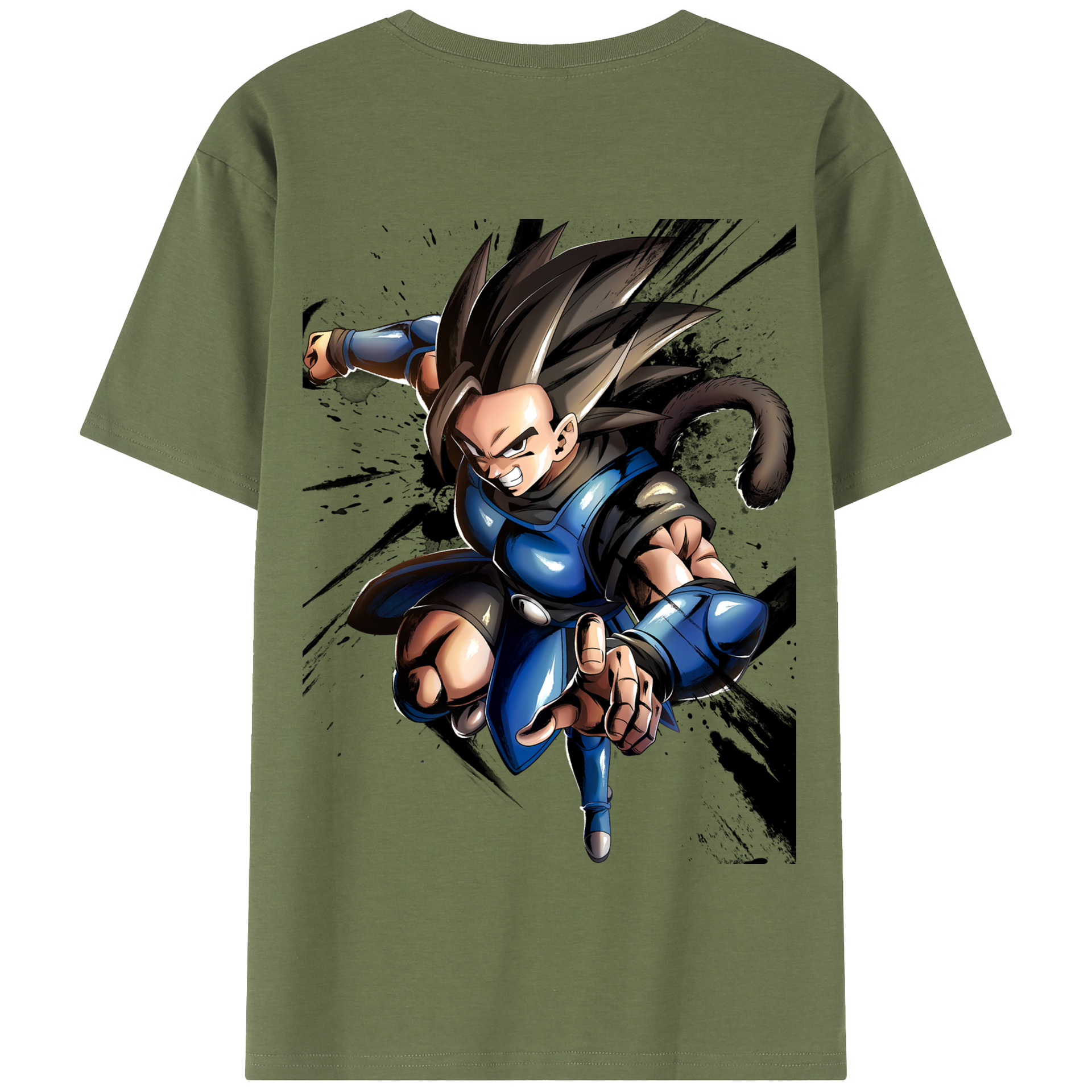 （画像用） ドラゴンボール ベジータ四世（Bejīta Yonsei）DRAGON BALL Vegeta IV 綿100％半袖Tシャツ（背面プリント）